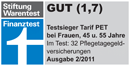 Pflegezusatzversicherung vom Testsieger bei Finanztest